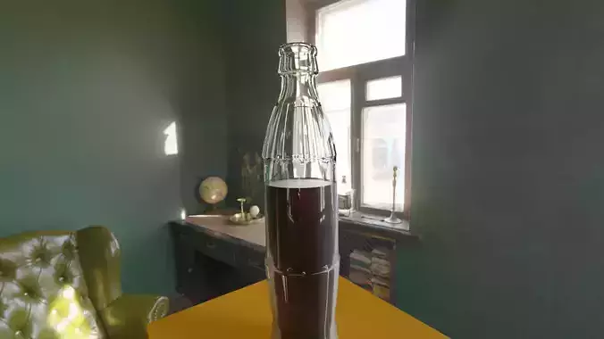 Glass bottle with liquid- PBR