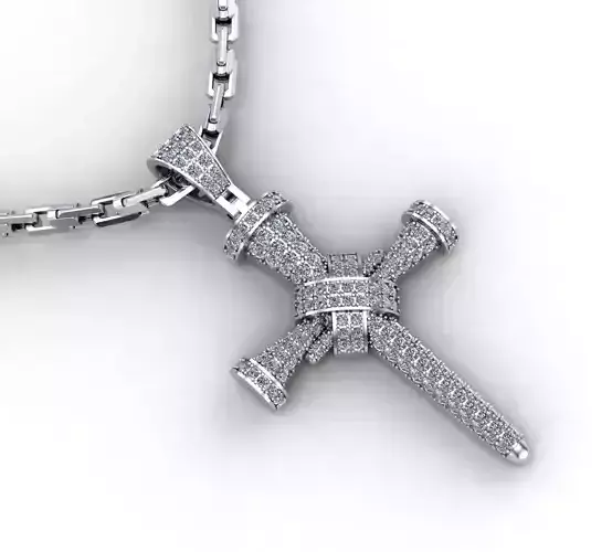 Diamond Cross Pendant 0003