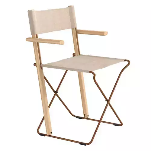 Zilio   BACCHETTE Folding fabric chair with armrests 3D model