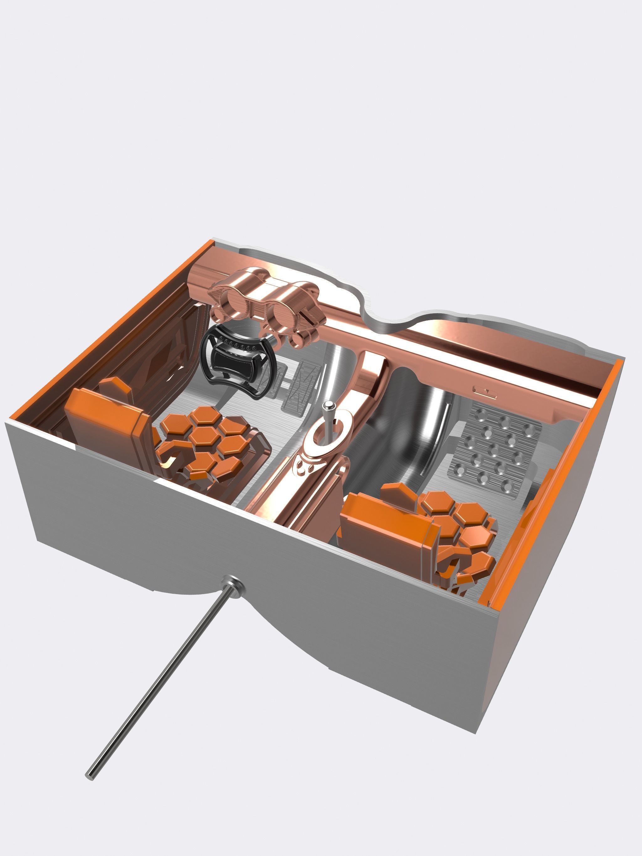 PRO TOURING MCS Low-Pro Interior tub N dash N door trims 3D print model_3