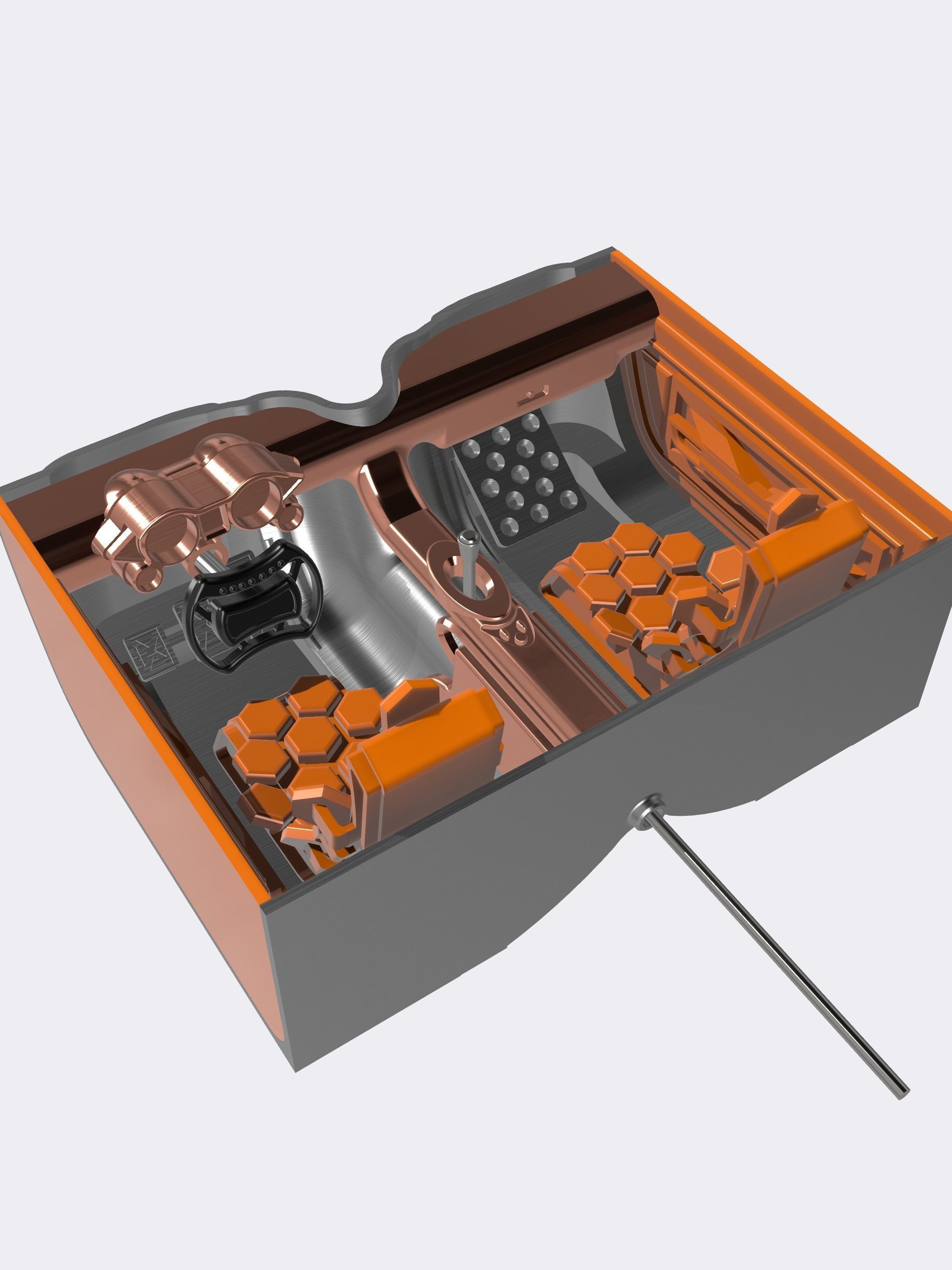 PRO TOURING MCS Low-Pro Interior tub N dash N door trims 3D print model_1