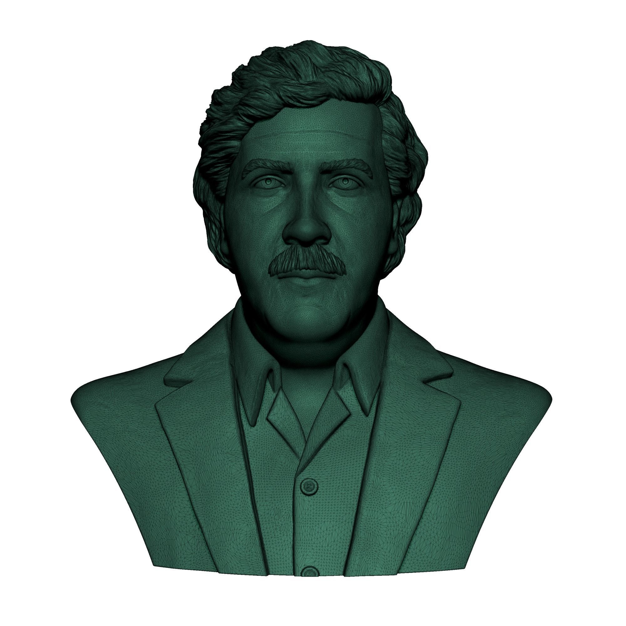 Escobar bust of man in suit 3D print model_9