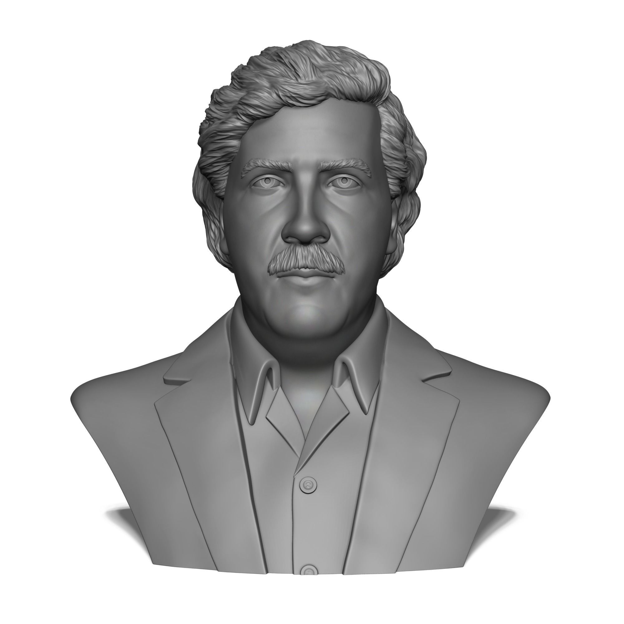 Escobar bust of man in suit 3D print model_7