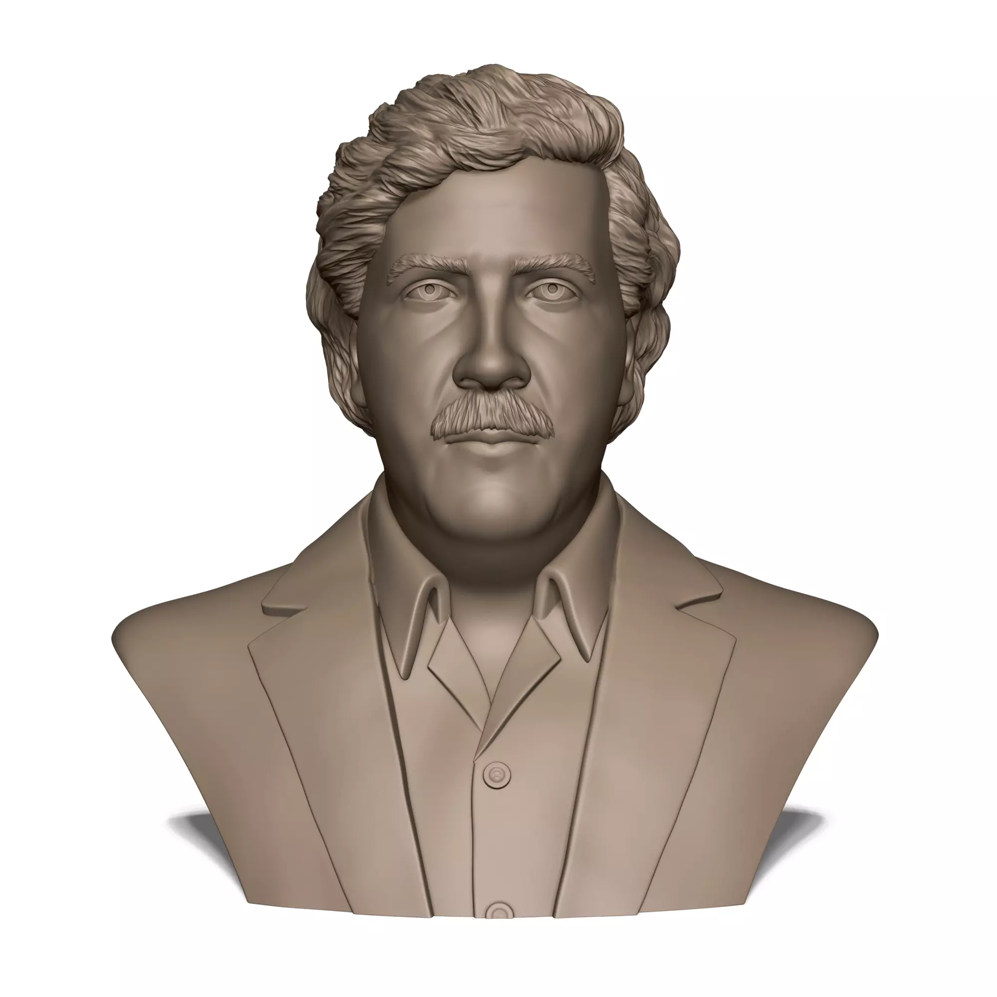 Escobar bust of man in suit 3D print model_0