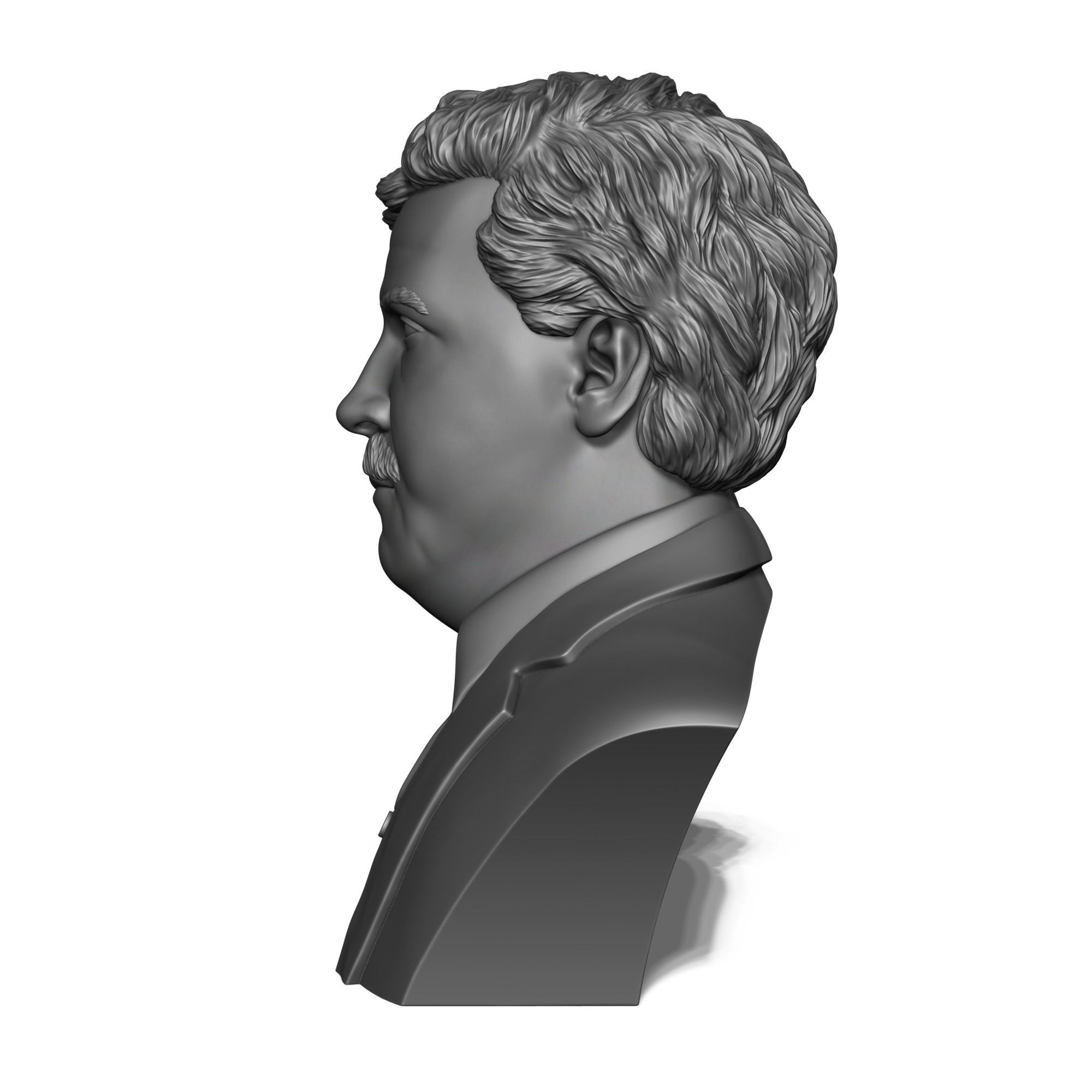 Escobar bust of man in suit 3D print model_5