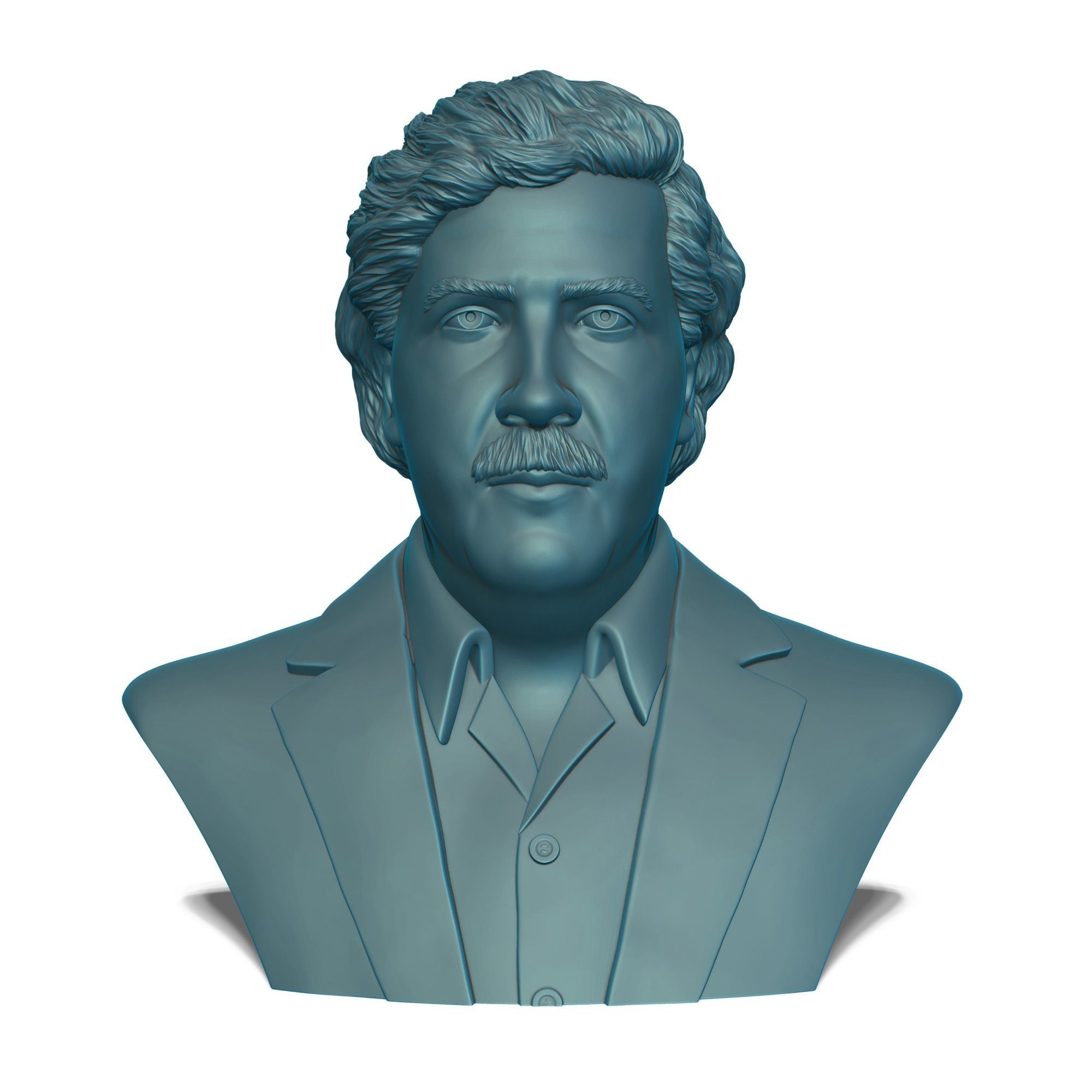 Escobar bust of man in suit 3D print model_8