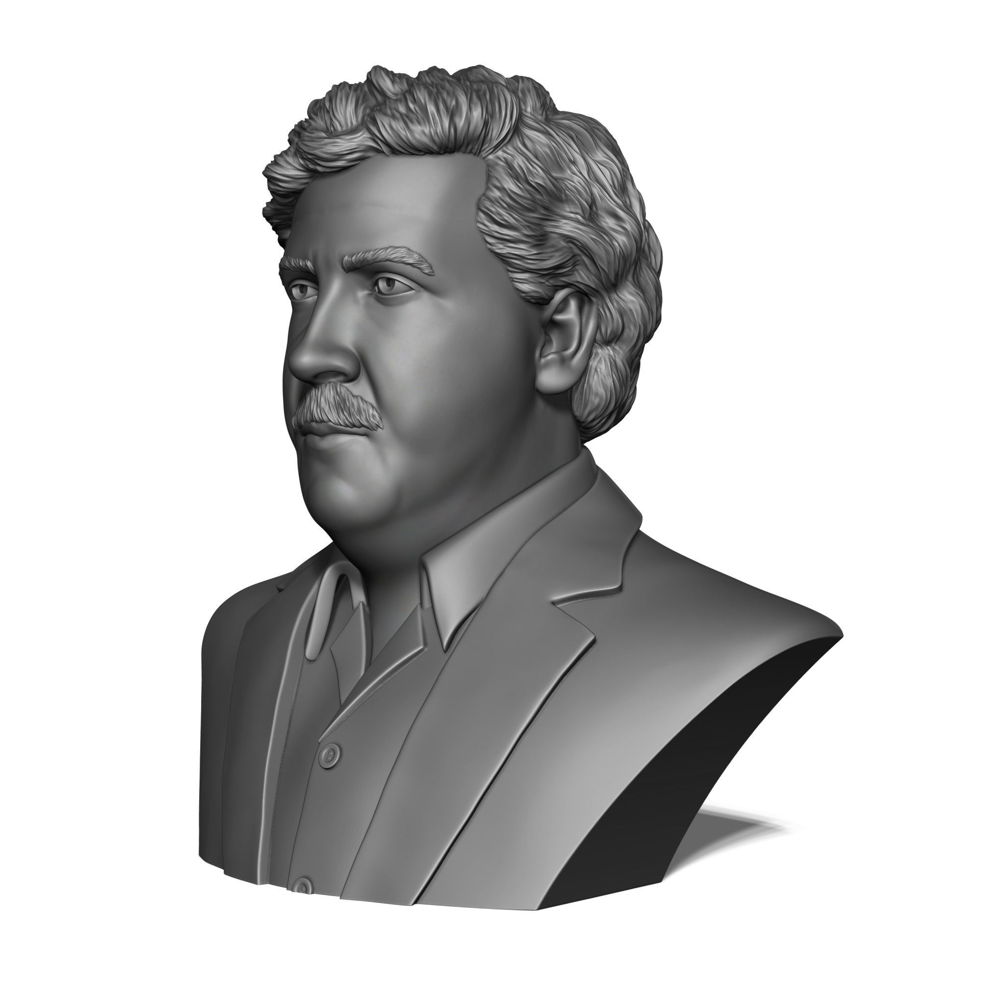 Escobar bust of man in suit 3D print model_6