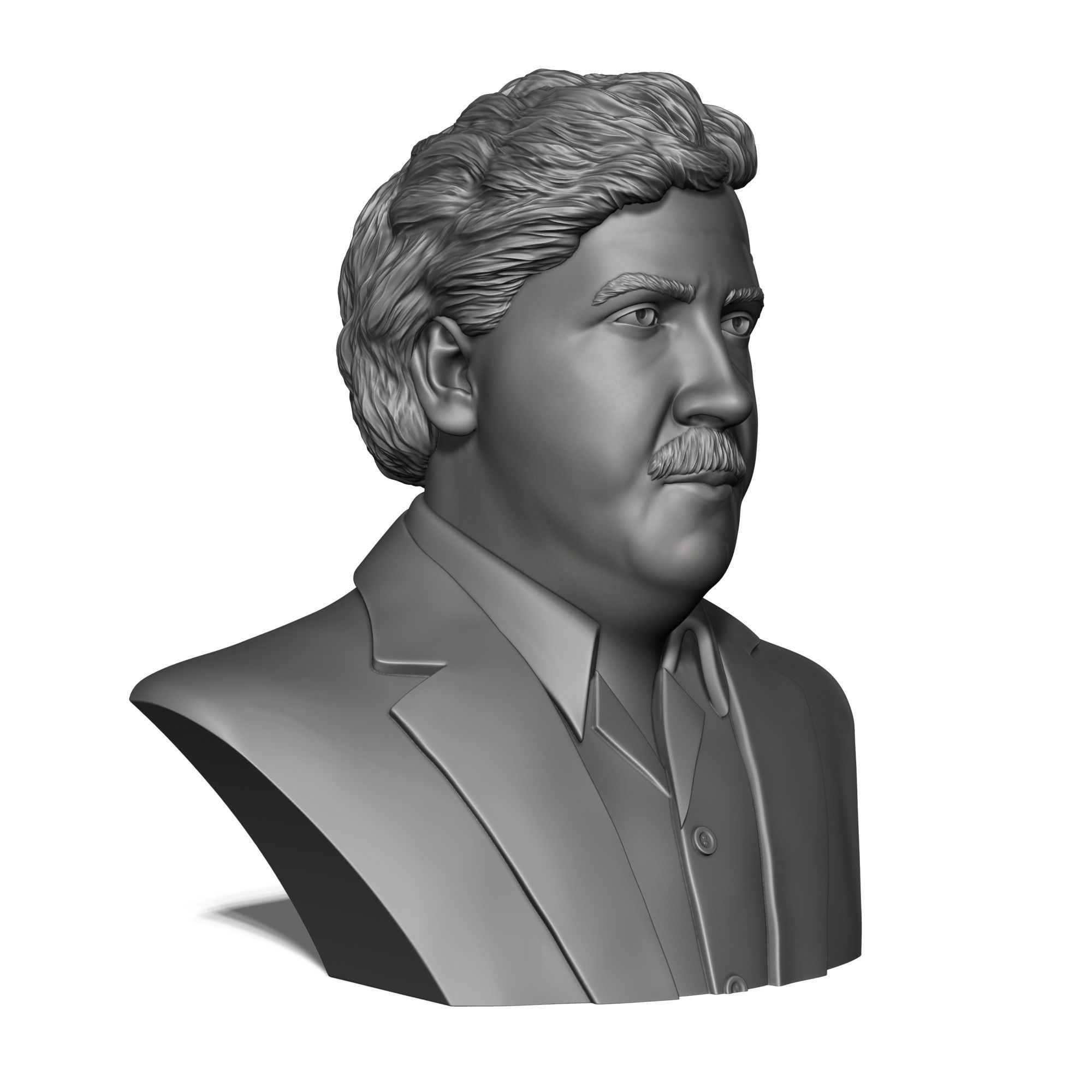 Escobar bust of man in suit 3D print model_2