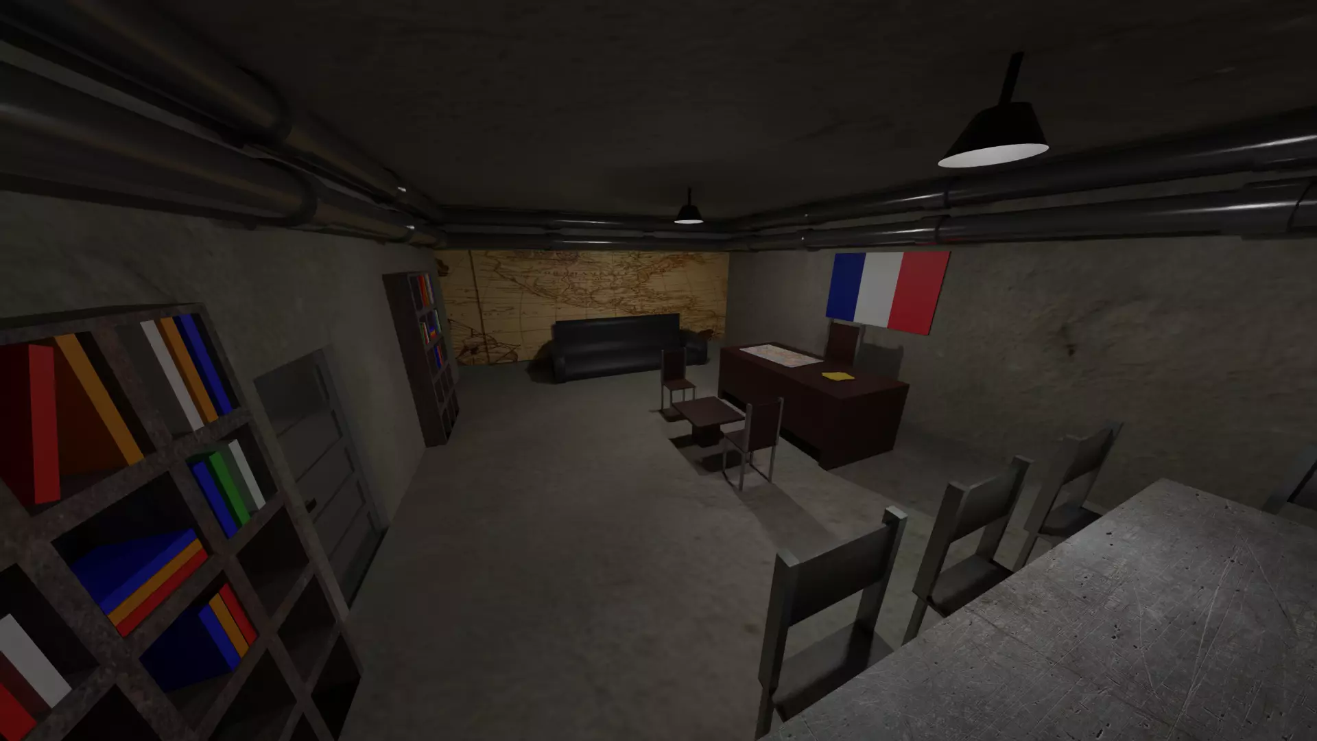 Military Bunker - France Low-poly 3D model