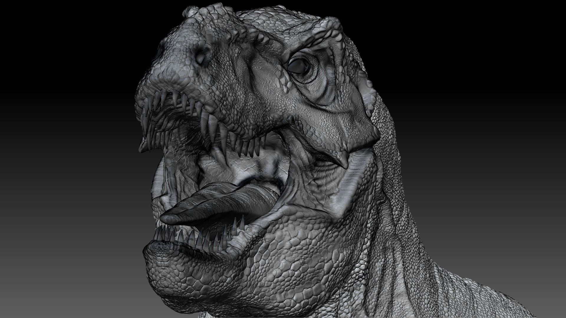 Dinosaur T Rex -Tyrannosaurus Rex Sue Sculpt Project 3D model_21