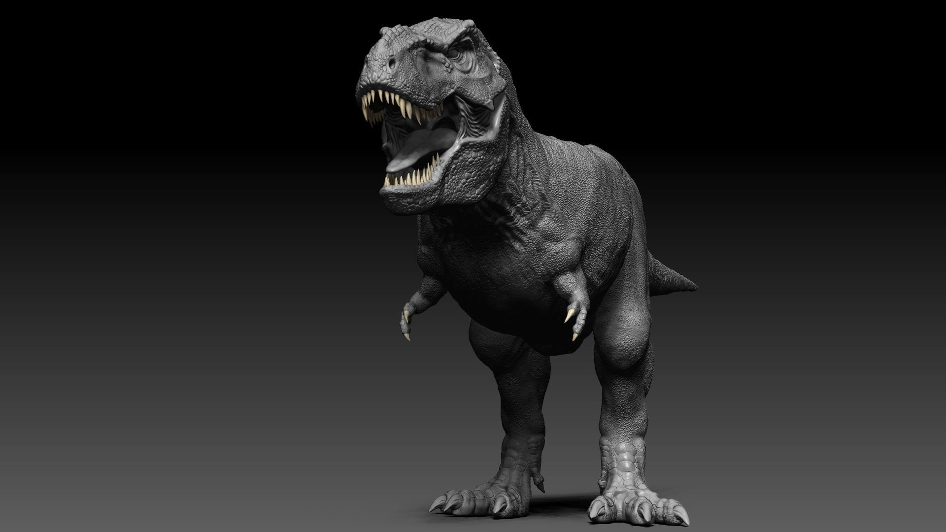 Dinosaur T Rex -Tyrannosaurus Rex Sue Sculpt Project 3D model_16