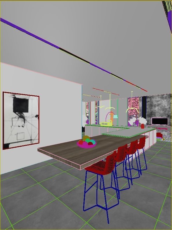 Modern white interior 3D model_13