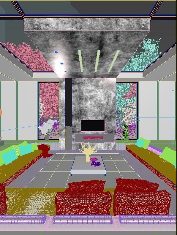 Modern white interior 3D model_9