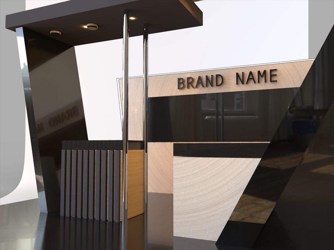 generic booth stand exhibition design 3D model_9