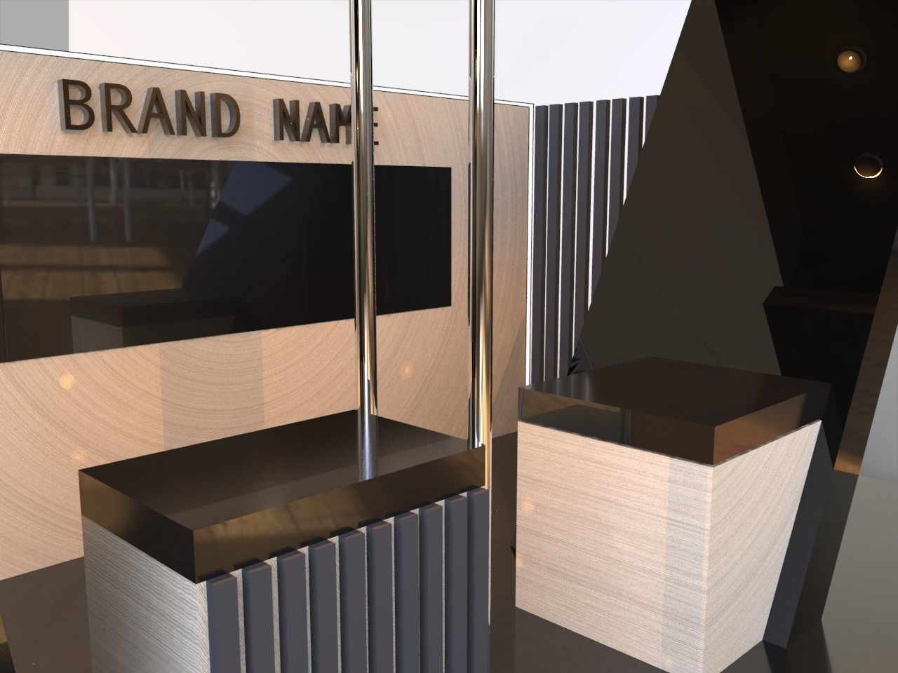 generic booth stand exhibition design 3D model_8