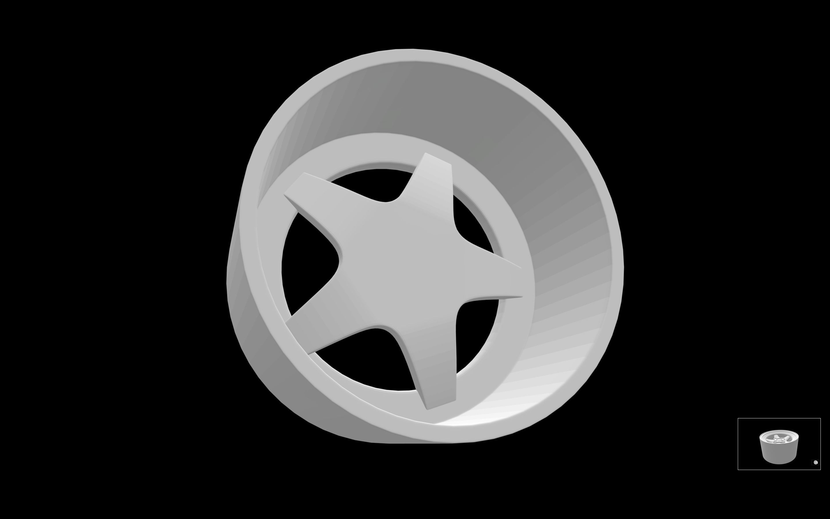 Enkei Compe 5 scalable and printable rims 3D print model_2