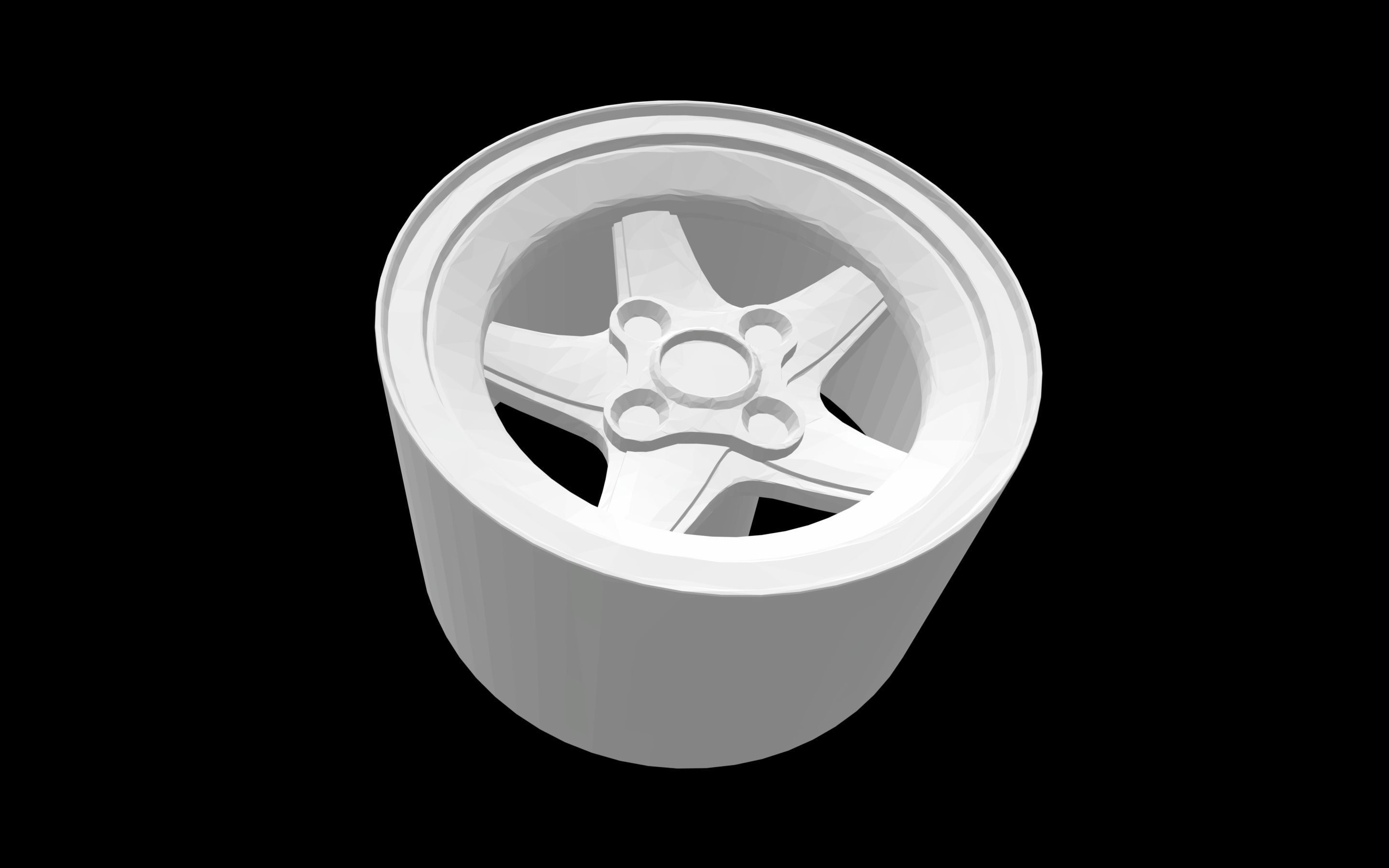 Enkei Compe 5 scalable and printable rims 3D print model_3