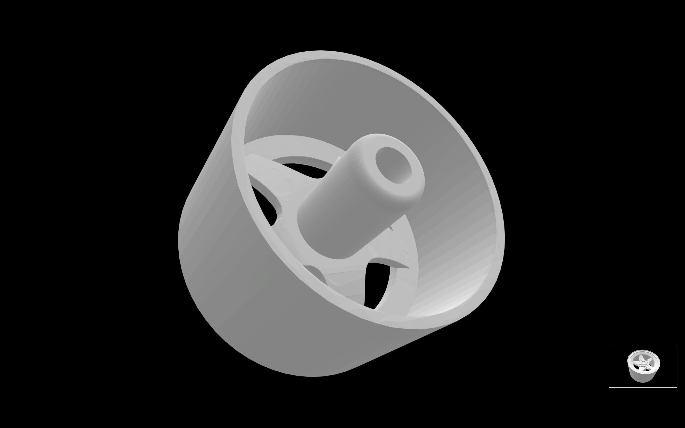 Enkei Compe 5 scalable and printable rims 3D print model_4