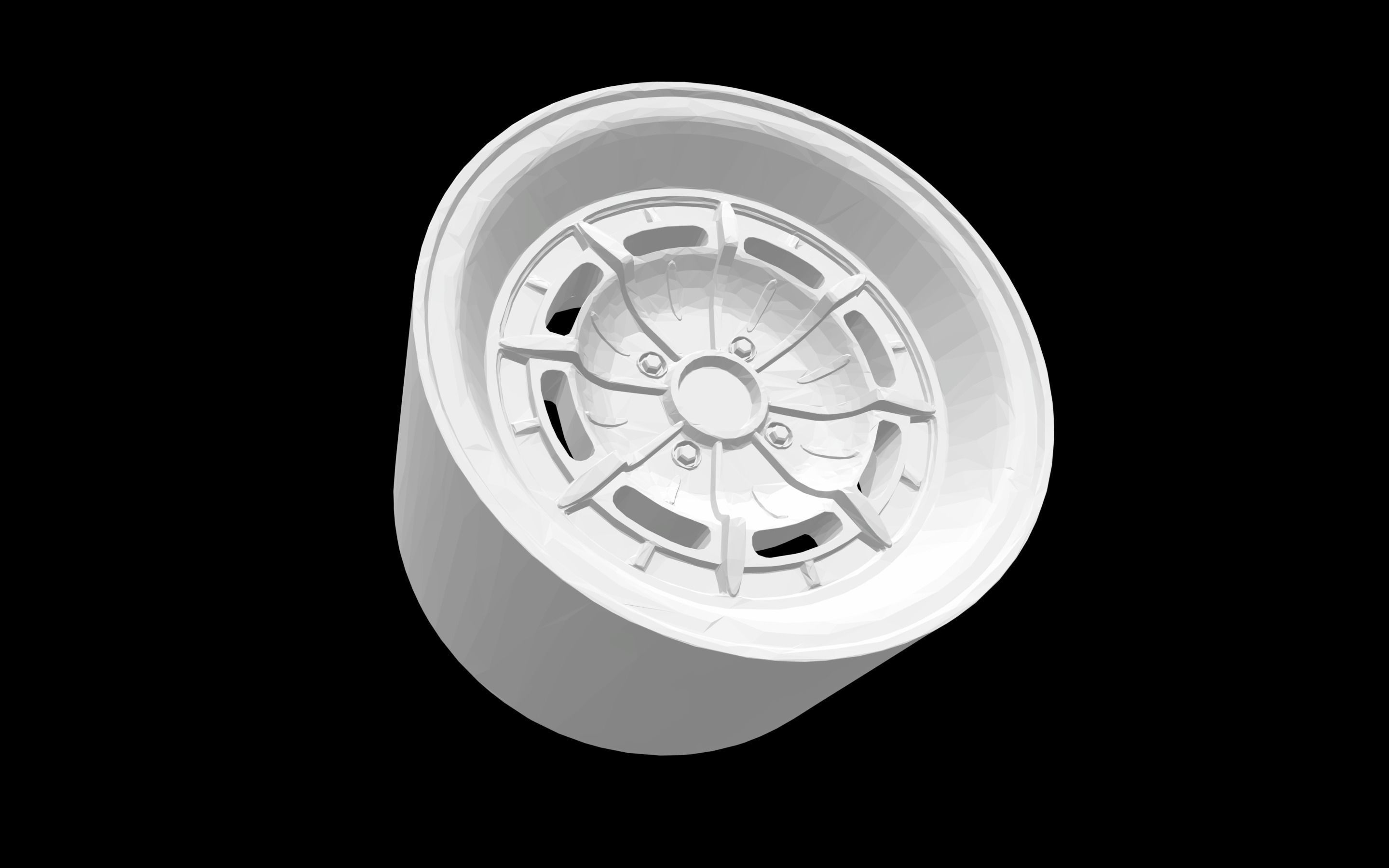 Campagnolo Ragno 8 holes scalable and printable rims 3D print model_3
