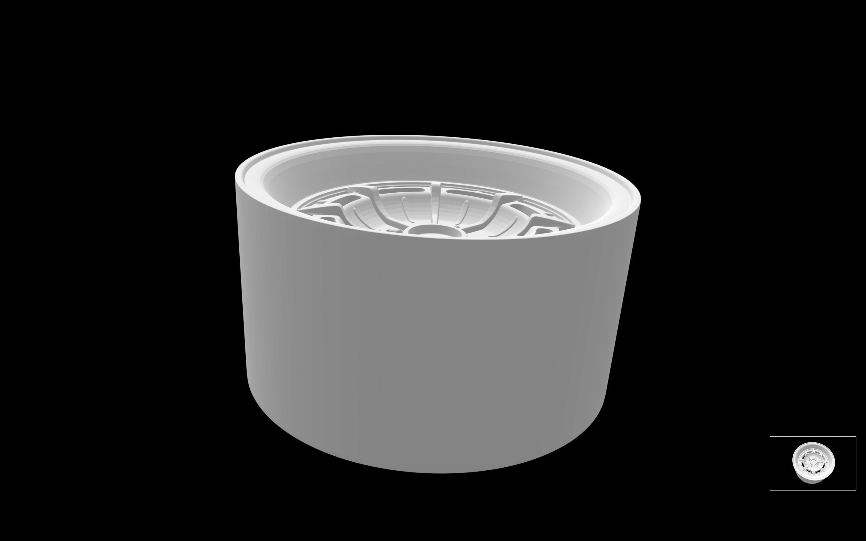 Campagnolo Ragno 8 holes scalable and printable rims 3D print model_1