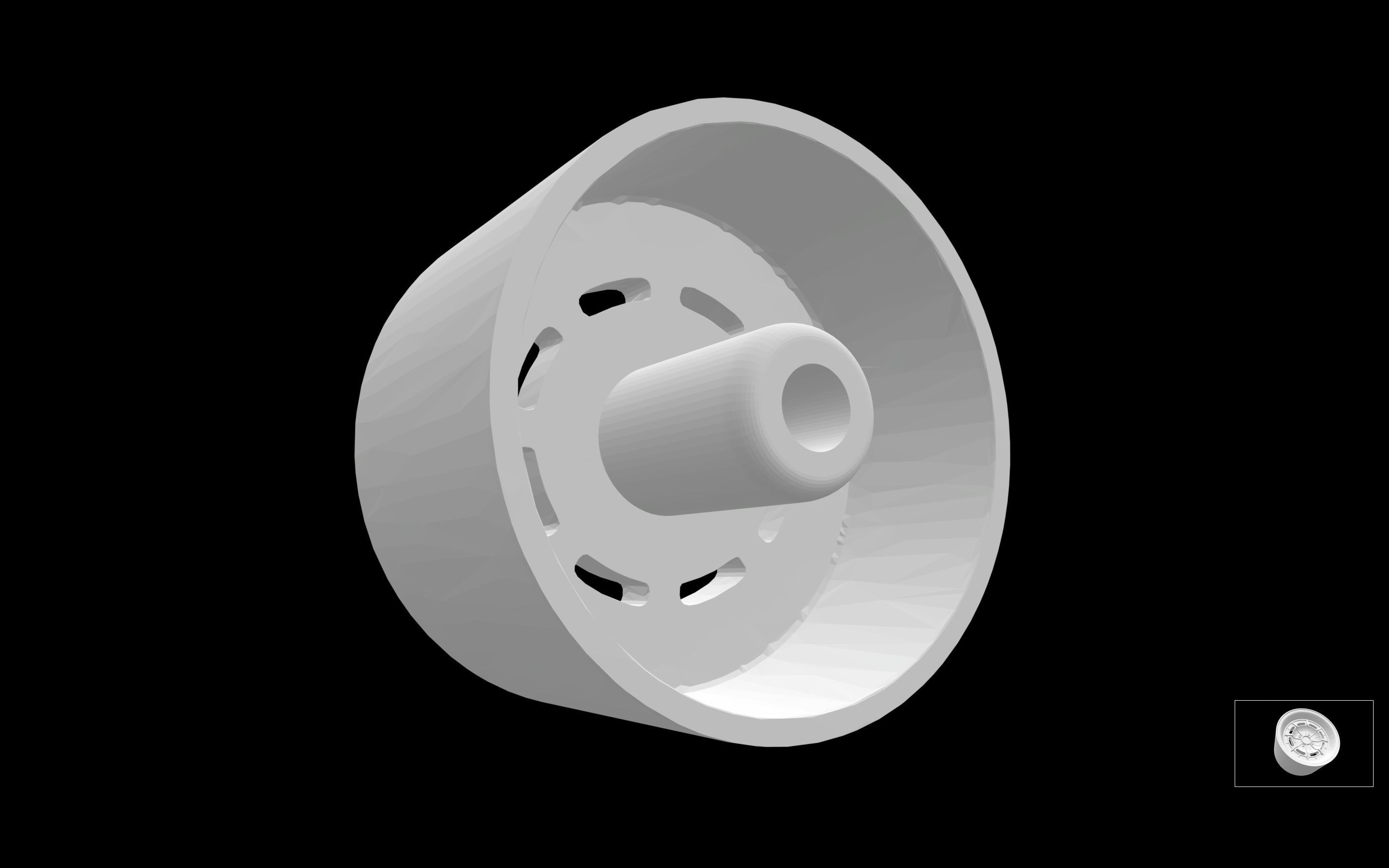 Campagnolo Ragno 8 holes scalable and printable rims 3D print model_4