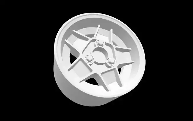 Citroen Visa chrono OEM scalable and printable rims 3D print model