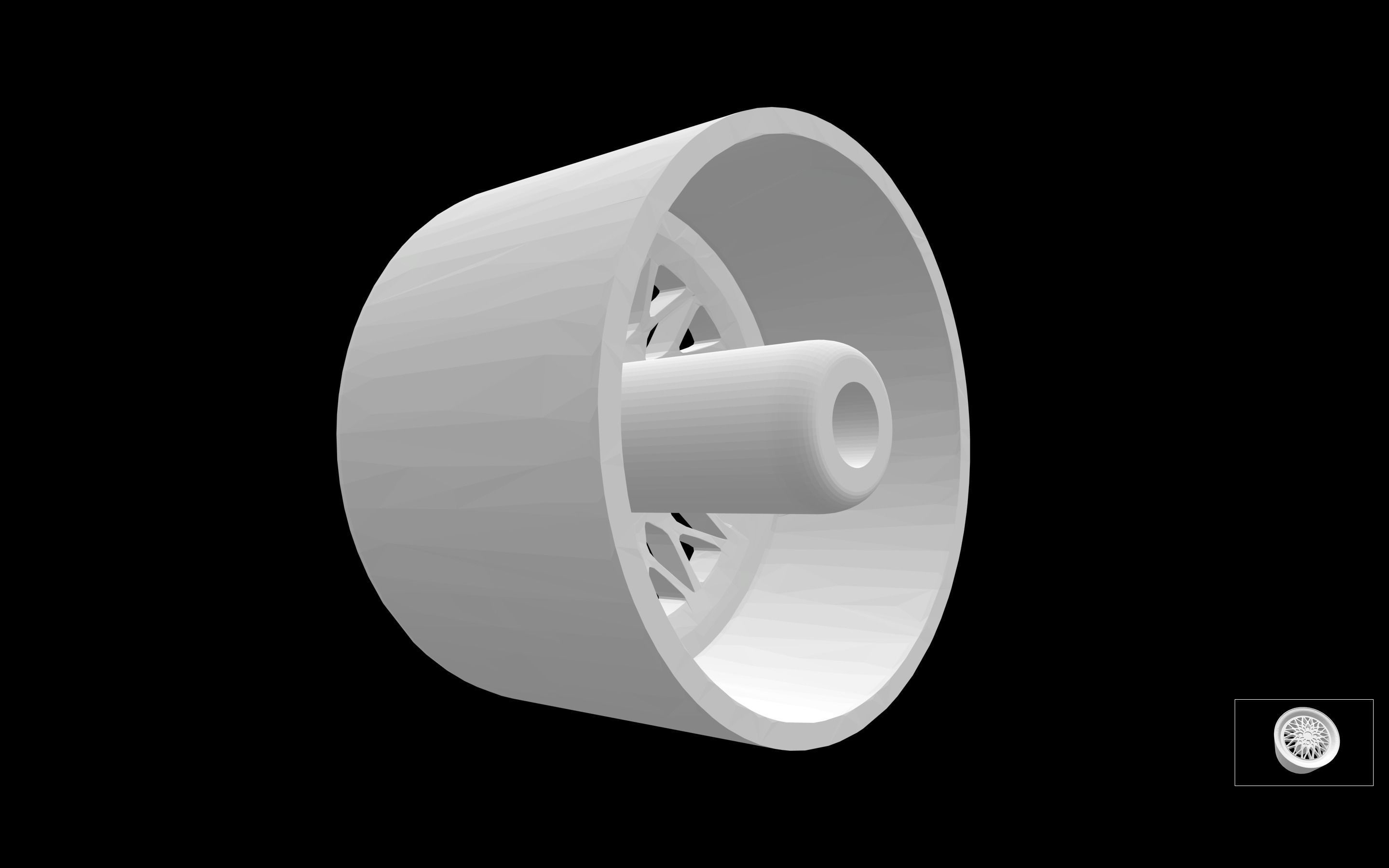 Exip scalable and printable rims 3D print model_3