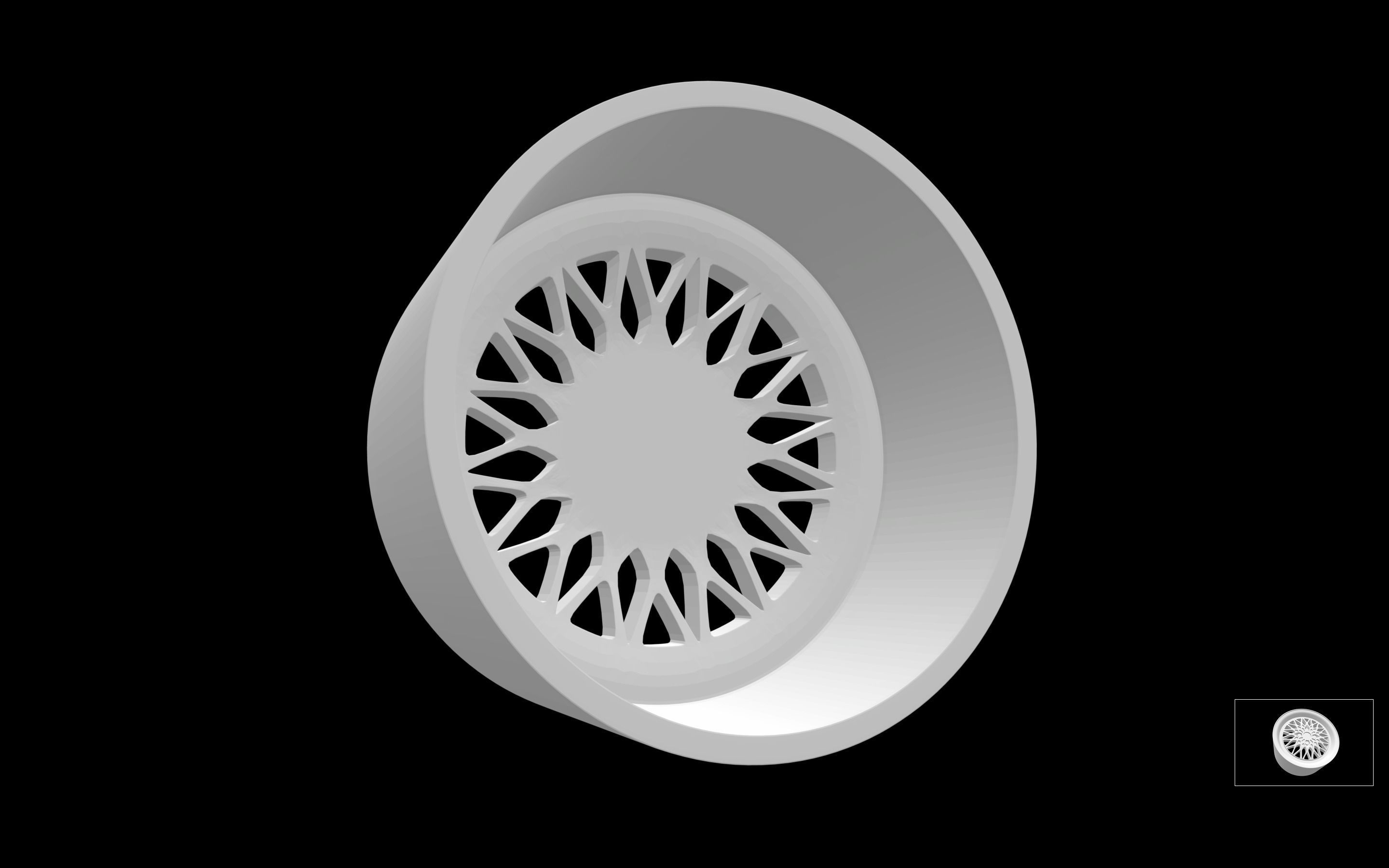 Exip scalable and printable rims 3D print model_1