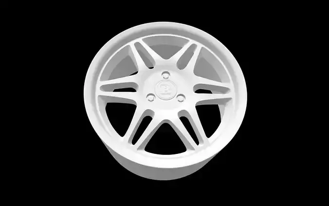 brabus monoblock VI scalable and printable rims 3D print model