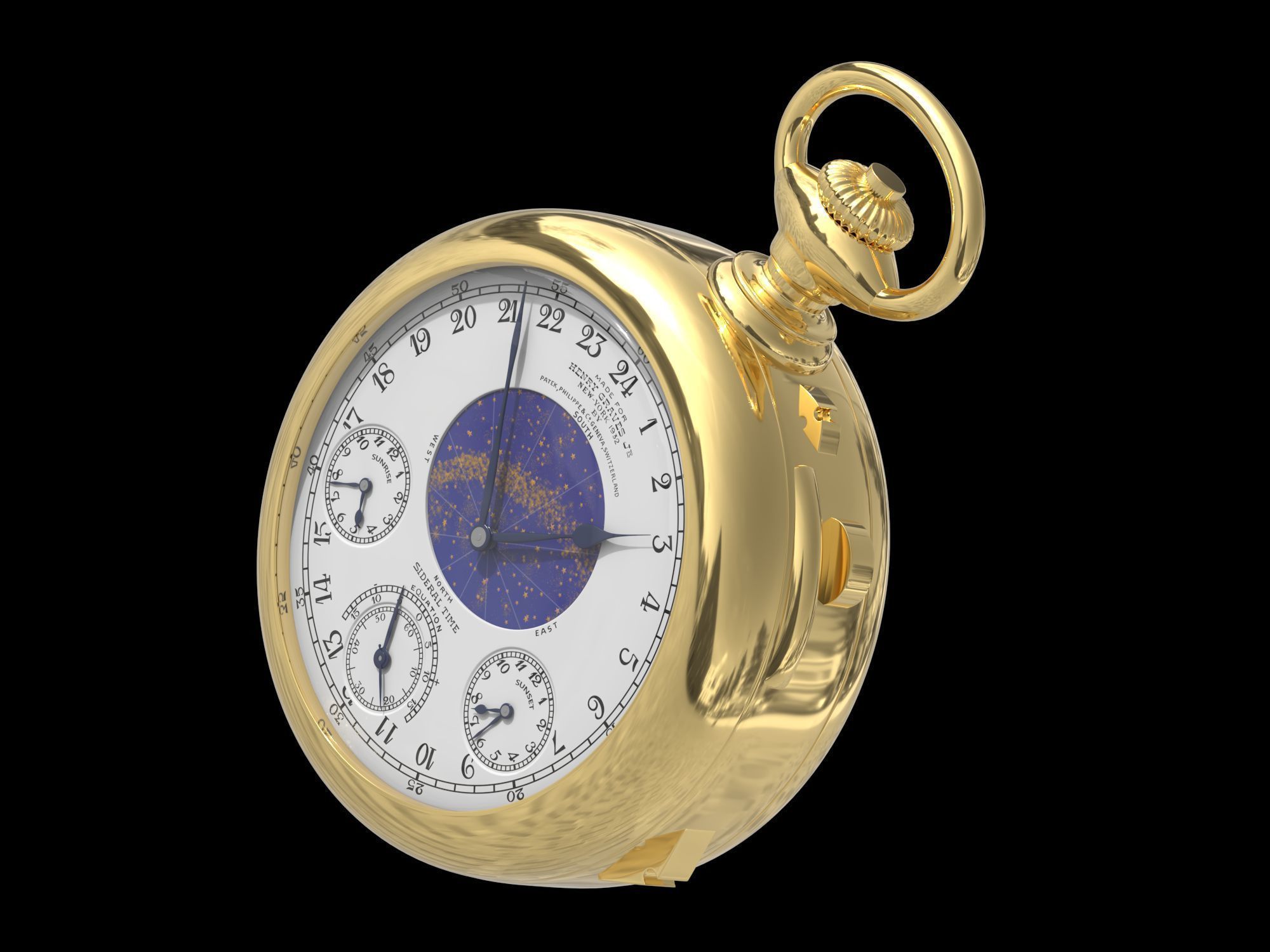  Patek Philippe Henry Graves Supercomplication 3D model_8
