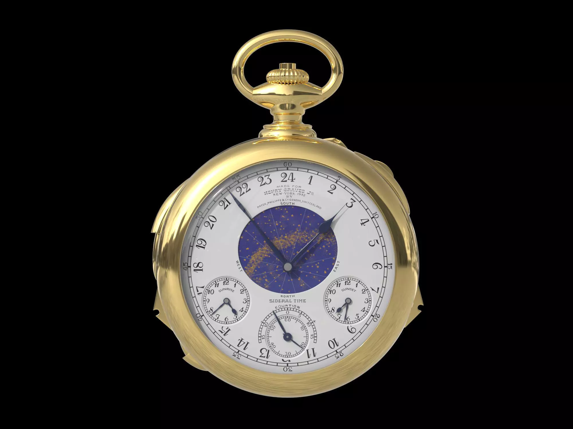  Patek Philippe Henry Graves Supercomplication 3D model_0