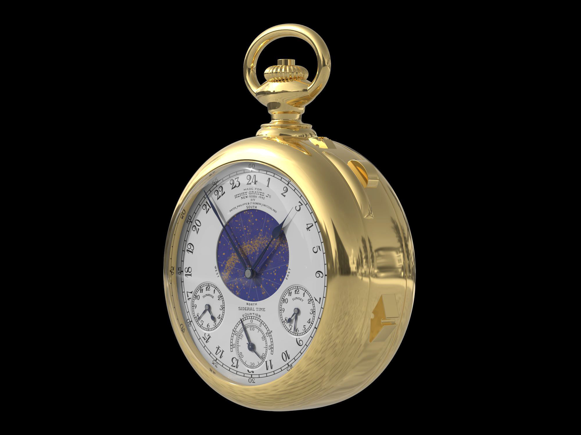  Patek Philippe Henry Graves Supercomplication 3D model_1