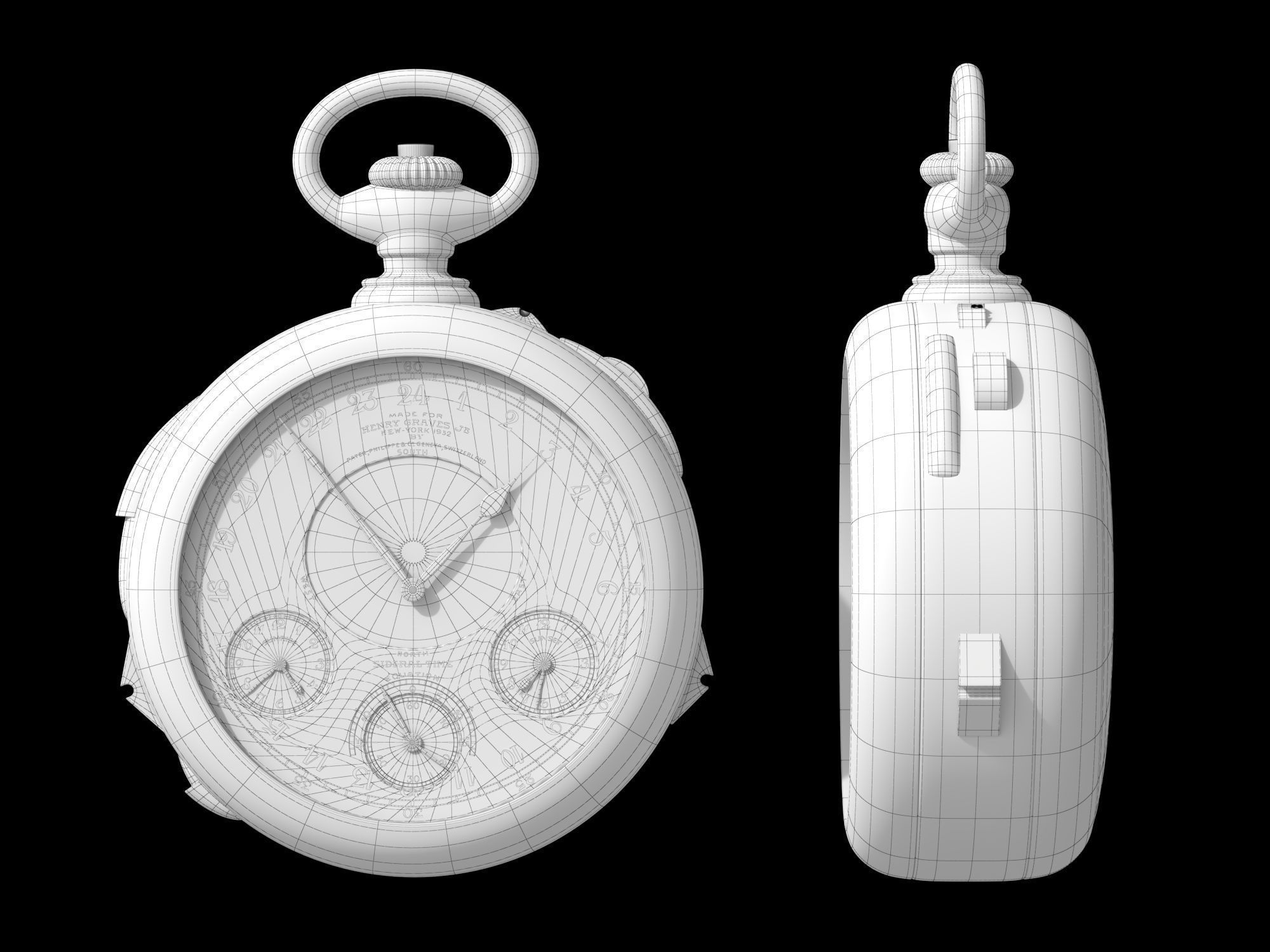  Patek Philippe Henry Graves Supercomplication 3D model_12