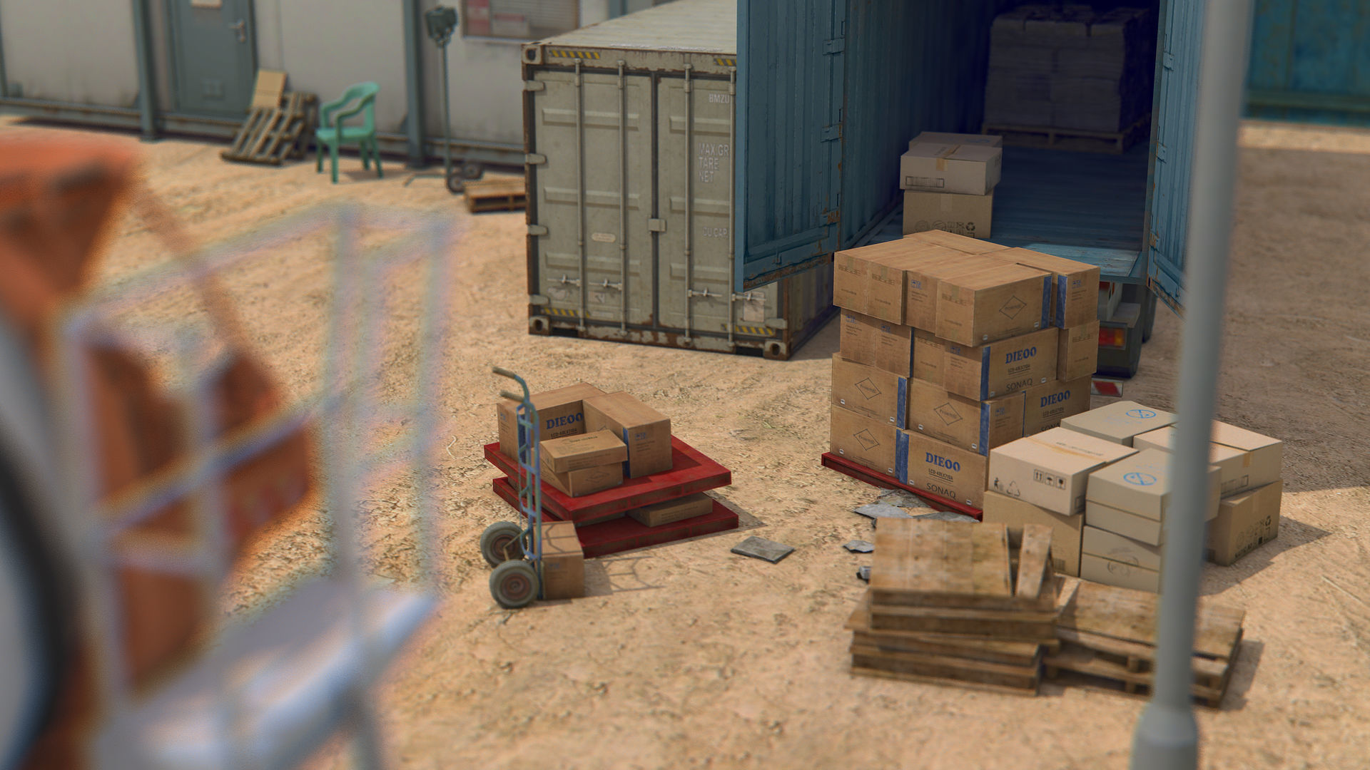 First Stage of Building Construction Scene Low-poly 3D model_6