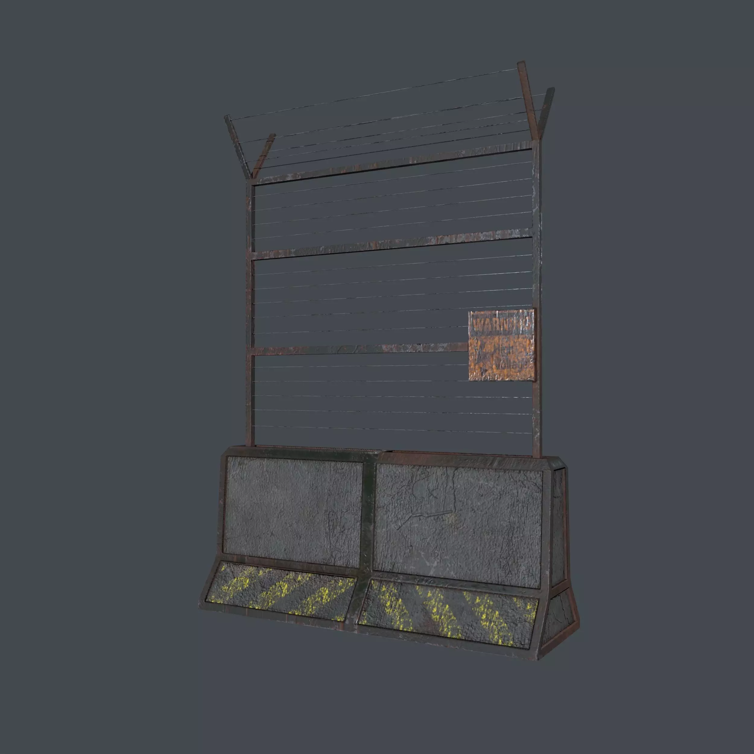 Concrete Barrier 3D model_0