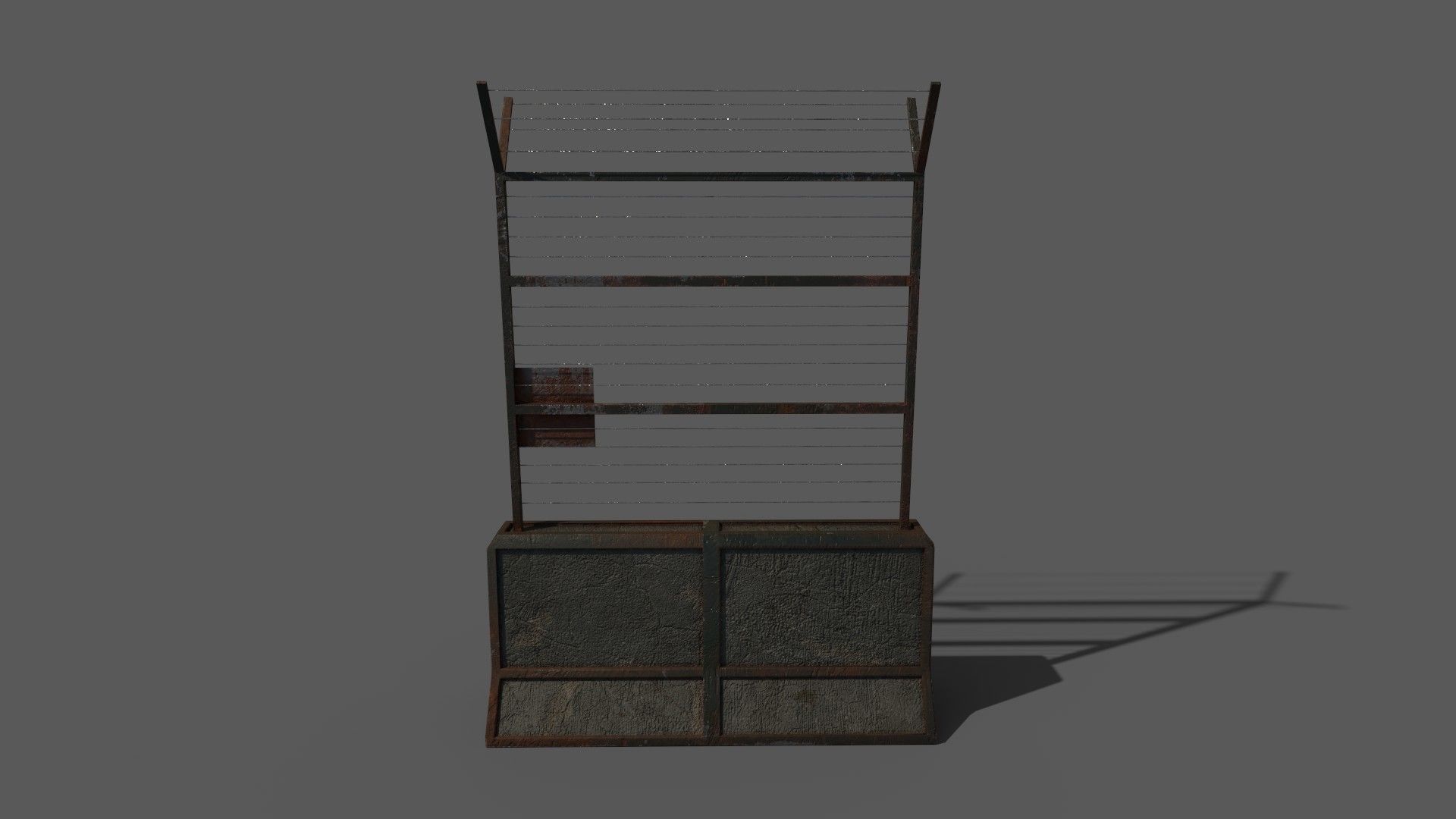 Concrete Barrier 3D model_4