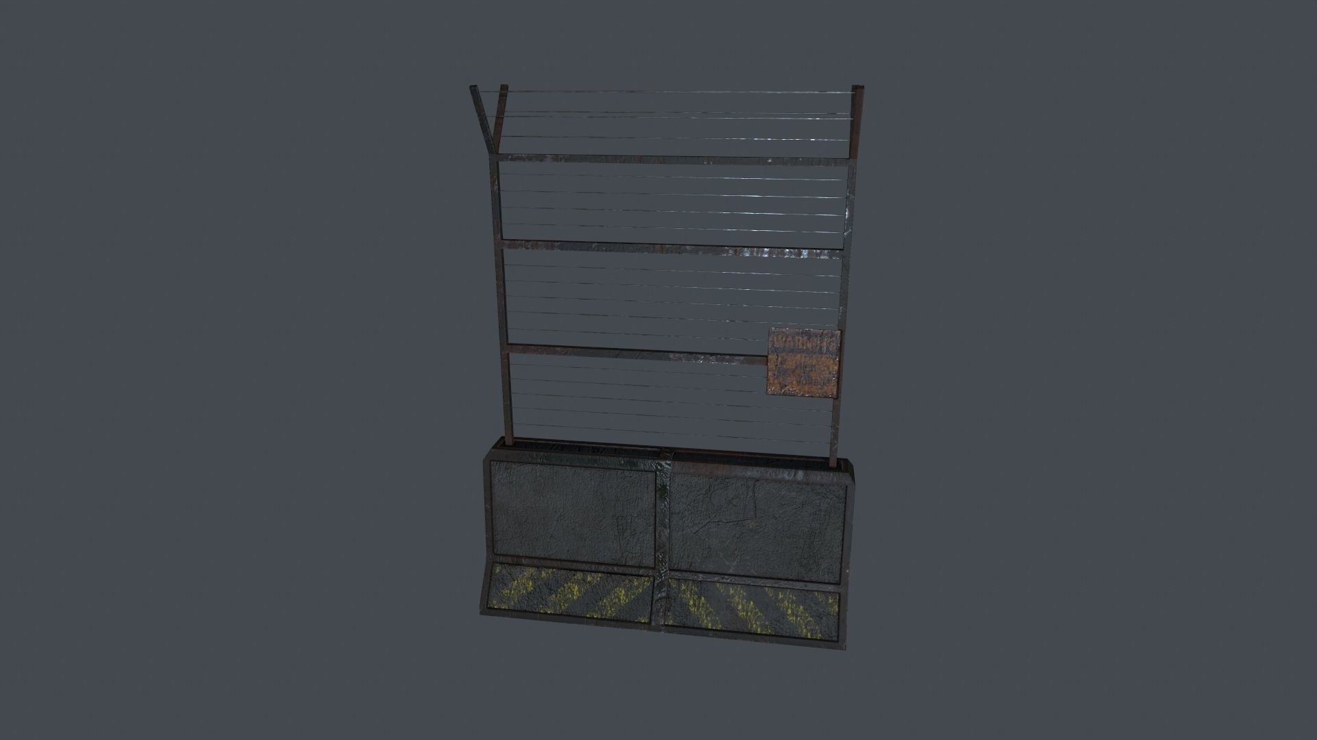Concrete Barrier 3D model_6