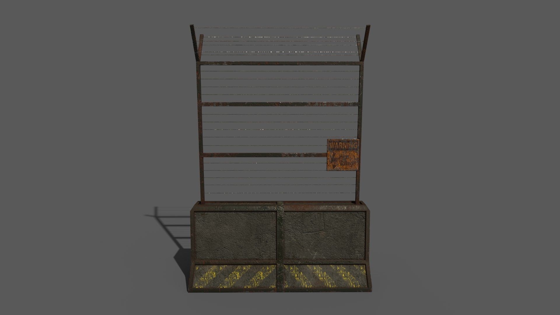 Concrete Barrier 3D model_3