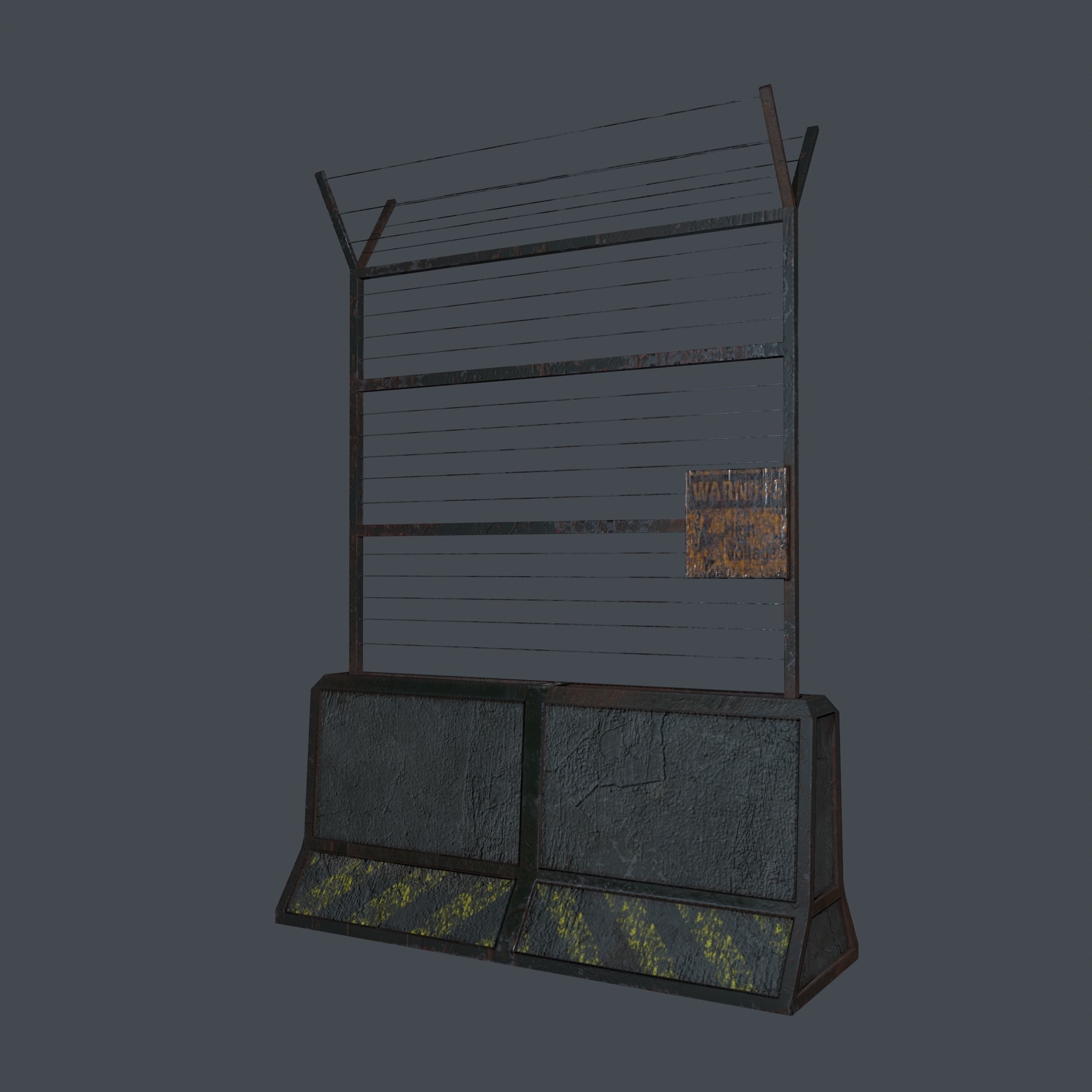 Concrete Barrier 3D model_10