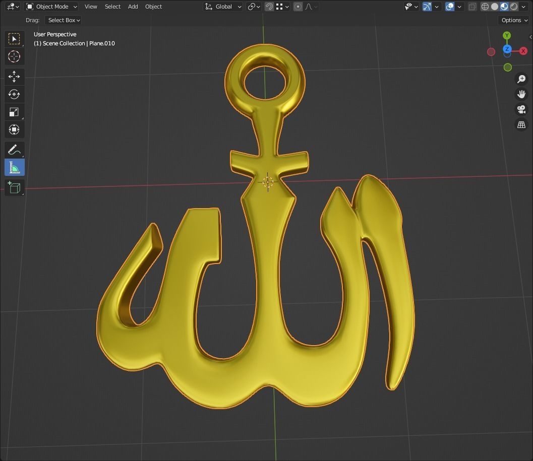 Pendant AllAH 3D print model_10