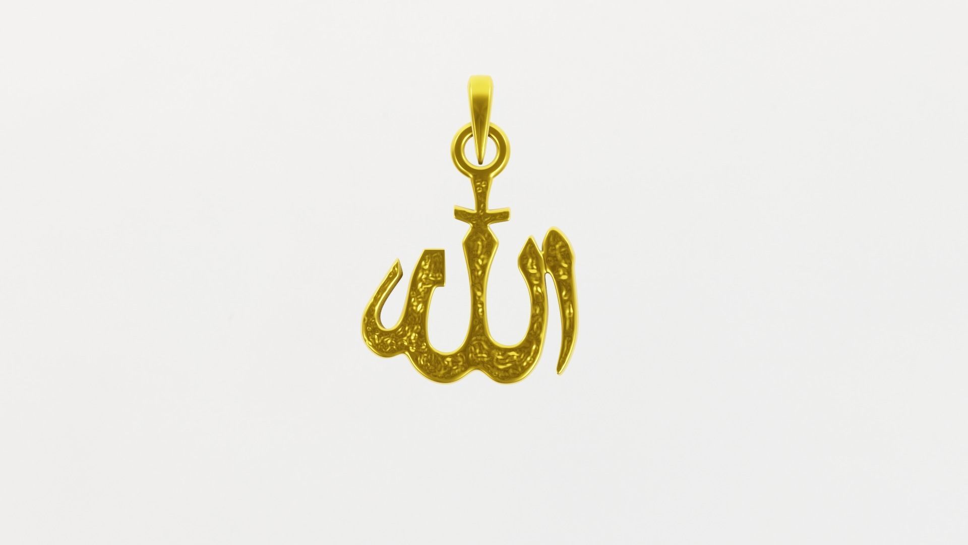 Pendant AllAH 3D print model_3