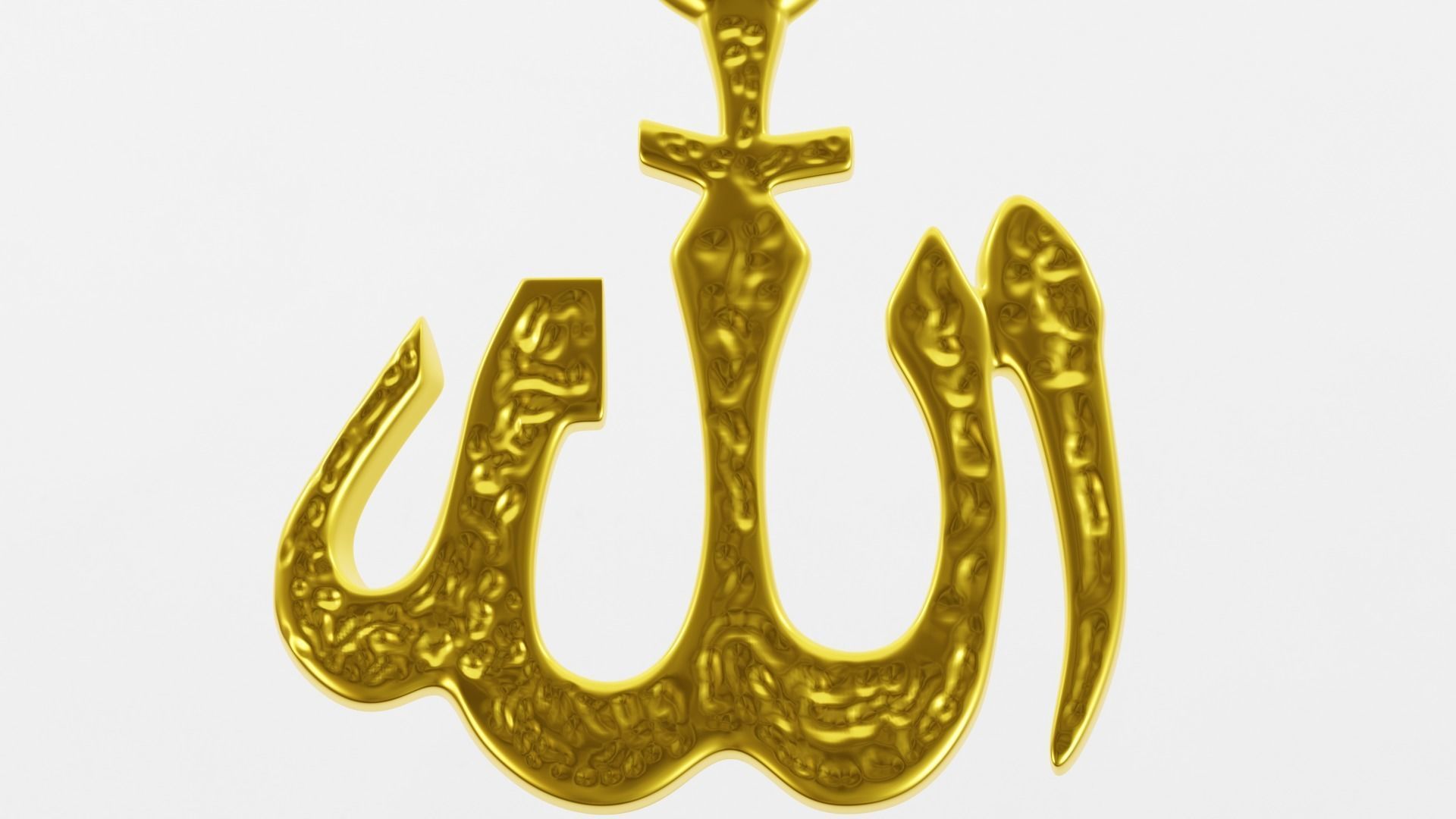 Pendant AllAH 3D print model_2