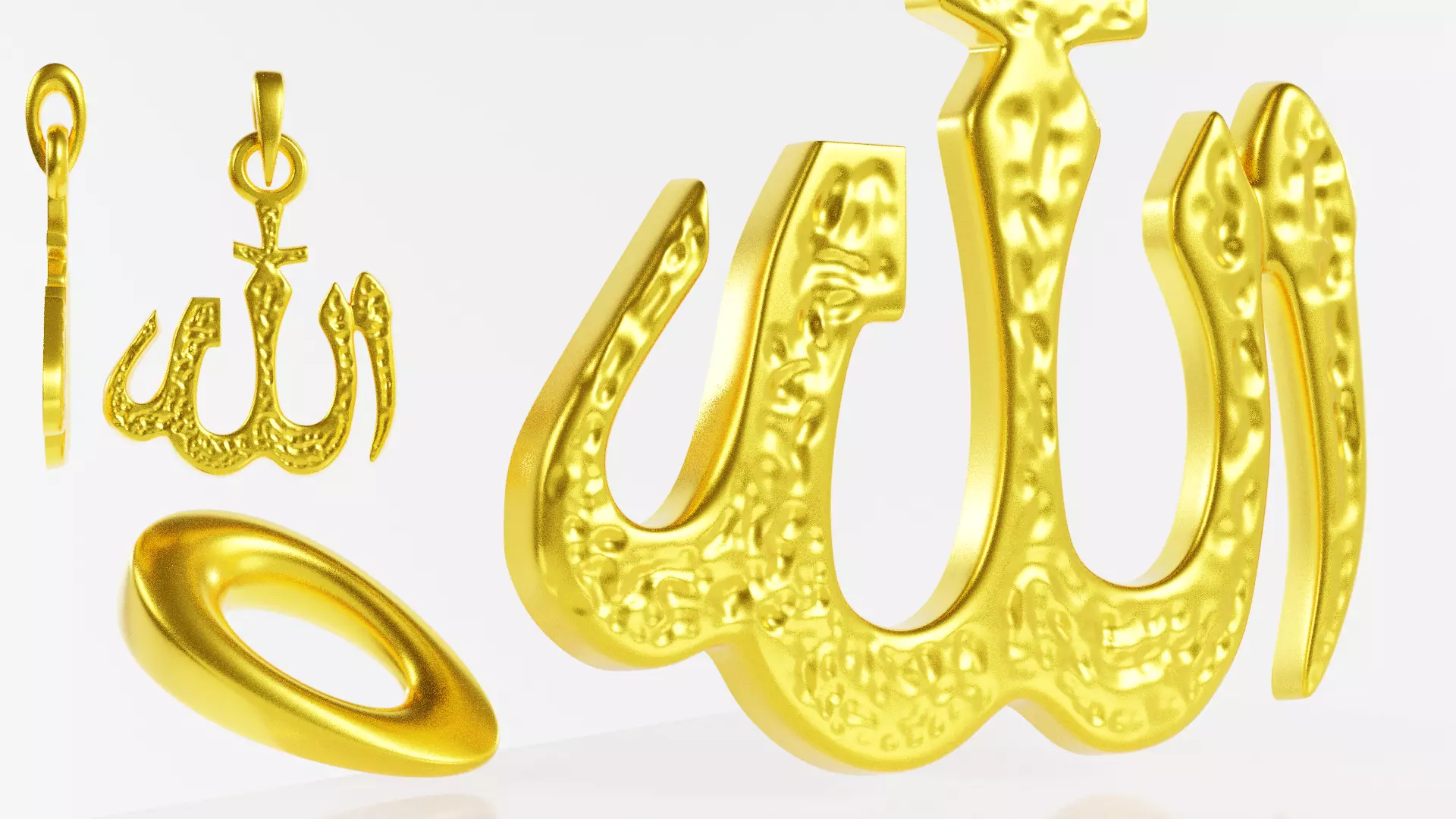 Pendant AllAH 3D print model_0