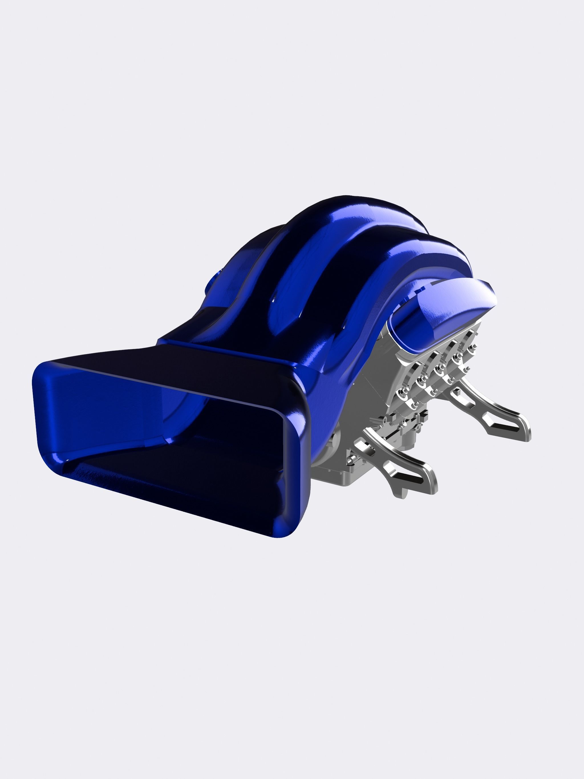 PRO TOURING MCS Low-Pro LS Engine with intake N covers 3D print model_1