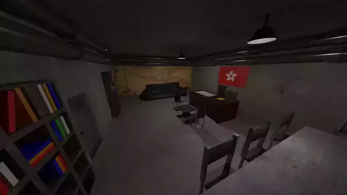 Military Bunker - Hong Kong Low-poly 3D model