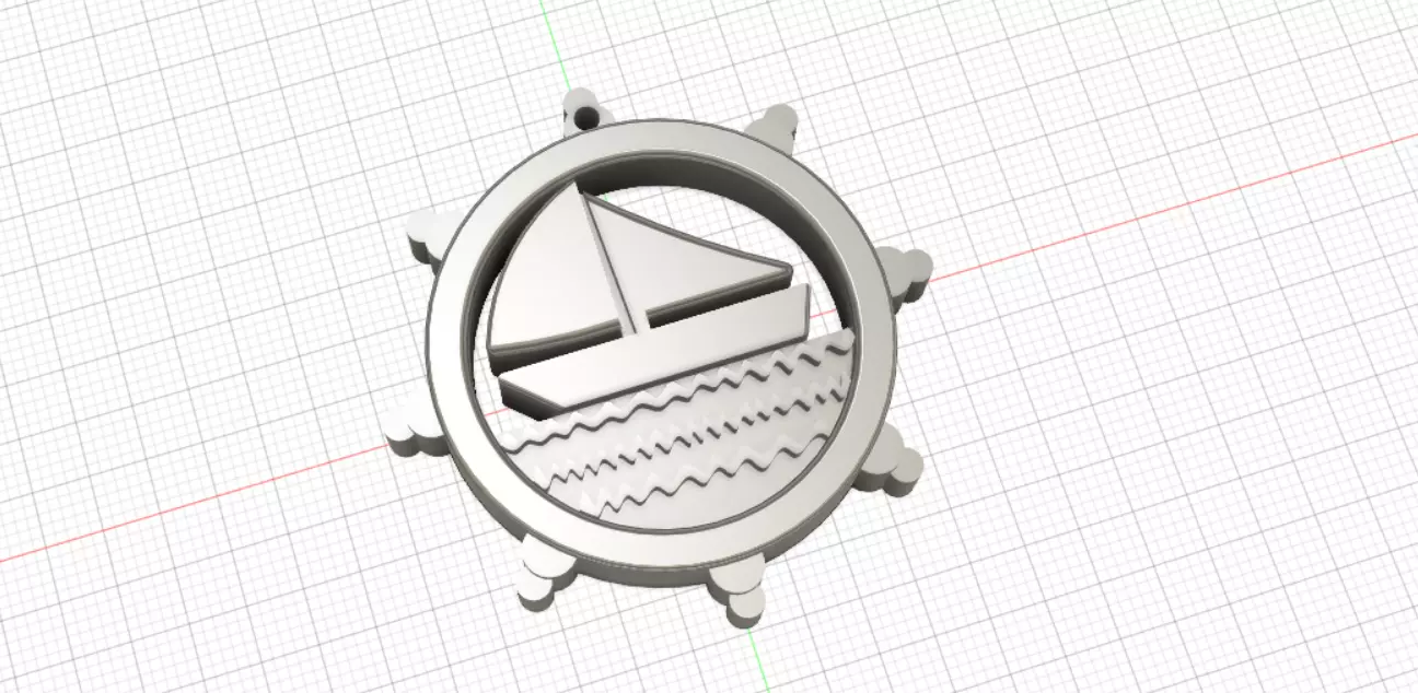BOAT KEYCHAIN 3D print model