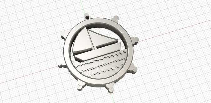 BOAT KEYCHAIN 3D model 3D printable | CGTrader