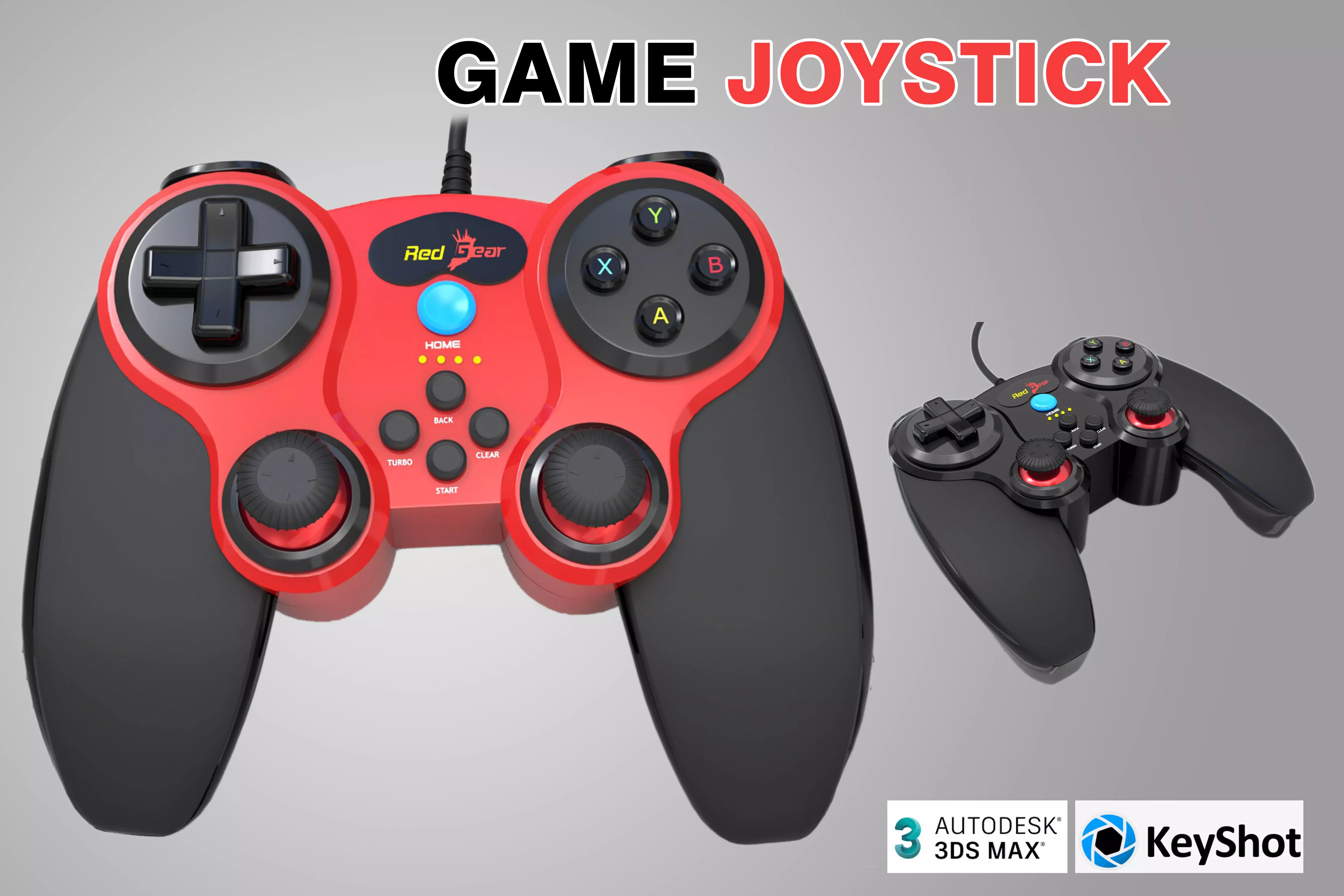 GAME JOYSTIC Low-poly 3D model