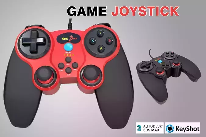 GAME JOYSTIC Low-poly 3D model