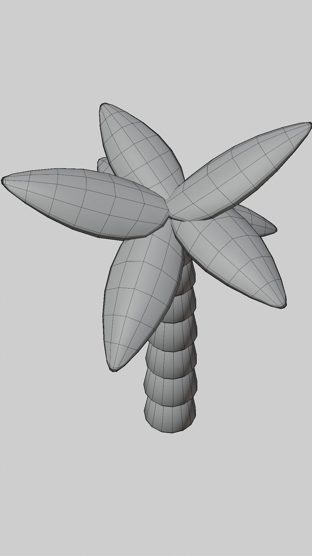 Cartoon Palm Tree Low Poly Low-poly 3D model_6